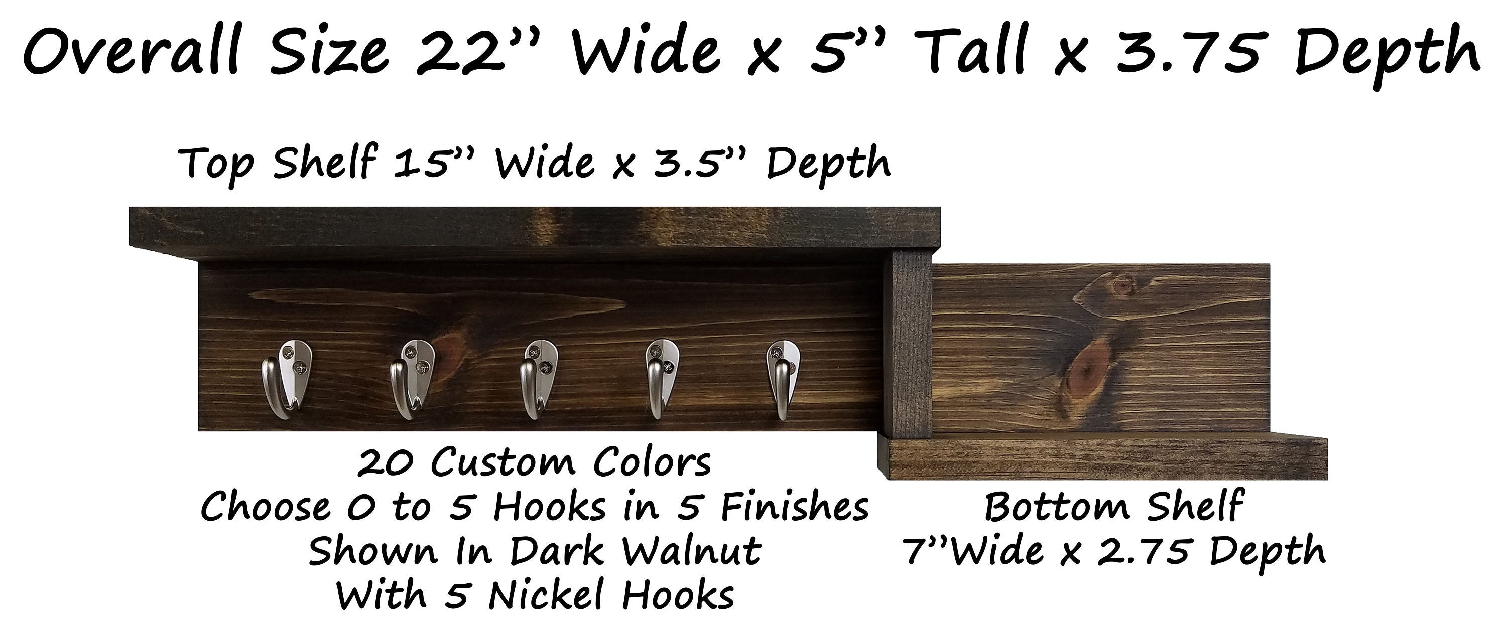 Key Hook and Wall Organizer - Sizes