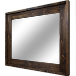 Modern Rustic Wood Framed Wall Mirror - Renewed Decor & Storage