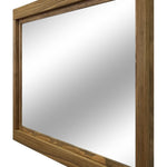 Farmhouse Wood Framed Wall Mirror, Shown in Driftwood 