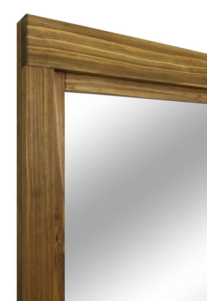 Farmhouse Wood Framed Wall Mirror, Shown in Driftwood 