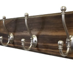 Brookside Wall Mounted Hook Rack - 20 Stain Colors, Shown in Dark Walnut