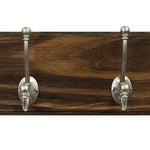 Brookside Wall Mounted Hook Rack - 20 Stain Colors, Shown in Dark Walnut