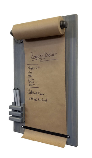 Rydal Farmhouse Rustic Wooden Memo Paper Roll Holder - Renewed Decor & Storage