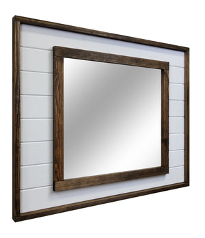 Stone Harbor Shiplap Framed Wall Mirror, Rustic Wall Decor, Mirror Wall Decor, Vanity Mirror, Bathroom Mirror, Rustic Mirror, Shiplap Boards - Renewed Decor & Storage