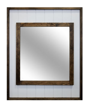 Stone Harbor Shiplap Framed Wall Mirror, Rustic Wall Decor, Mirror Wall Decor, Vanity Mirror, Bathroom Mirror, Rustic Mirror, Shiplap Boards - Renewed Decor & Storage