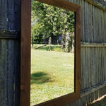 Shiplap Reclaimed Wood Mirror Shown in Special Walnut, 4 Sizes & 20 Stains - Renewed Decor & Storage