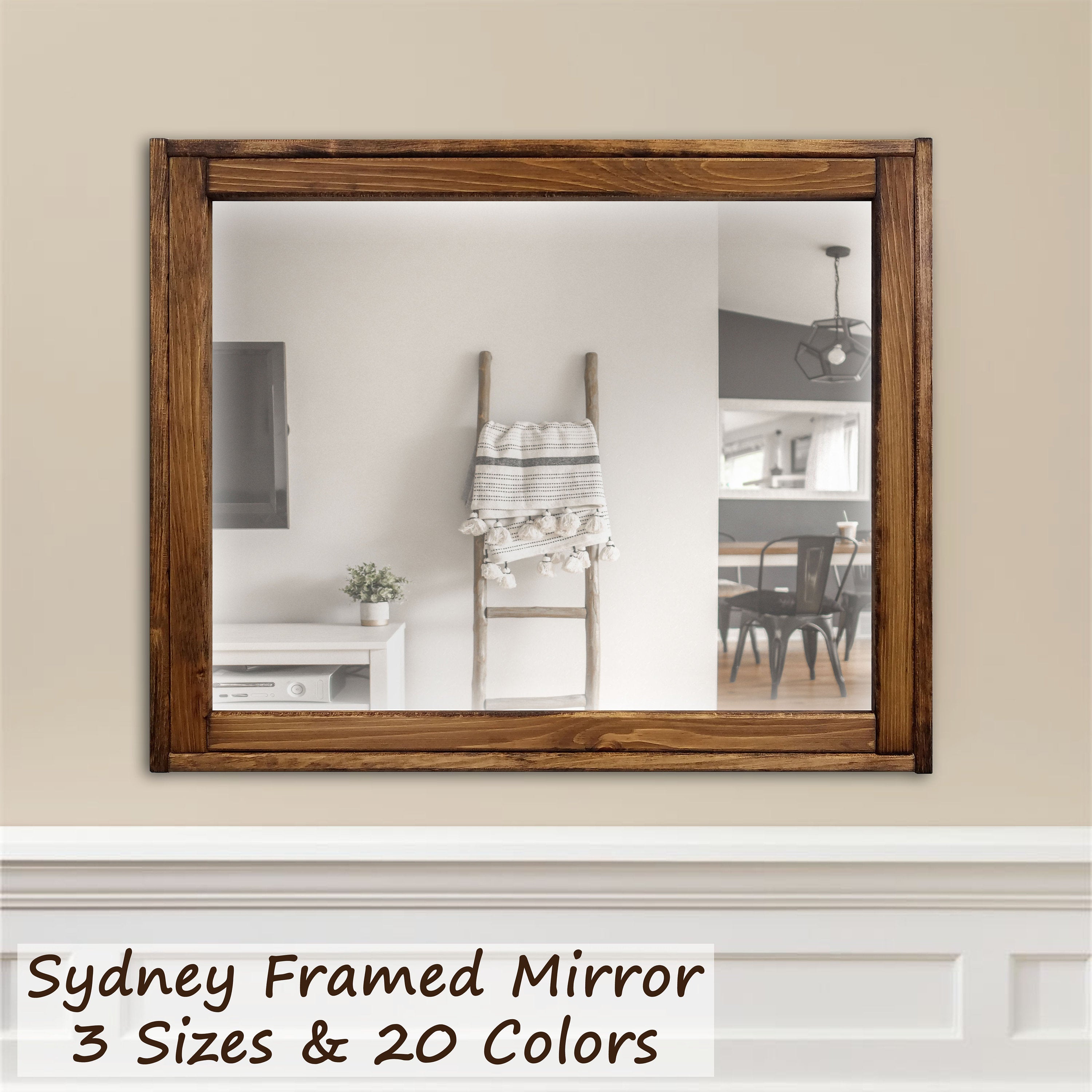 Sydney Rustic Mirror - Renewed Decor & Storage
