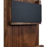 Chalkboard Urban Mail Organizer with Hooks, 20 Stain Colors, Shown in Special Walnut, Nickel Hooks