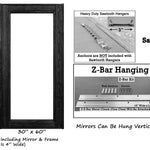 Herringbone Full Length Floor Mirror Sizes & Hanging Hardware