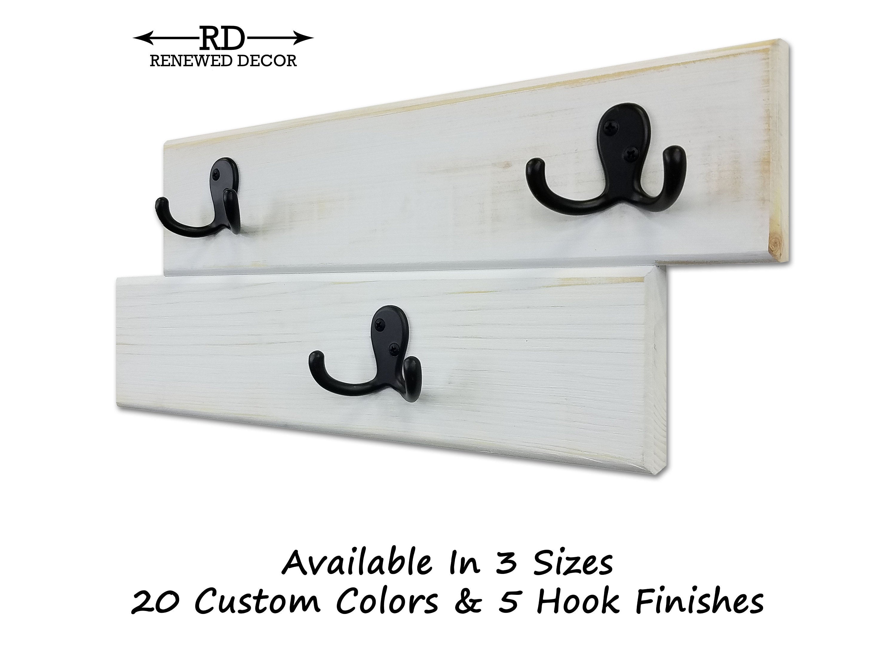 Arbor Way Rustic Wall Coat Hook Rack, Handmade in the USA