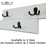 Arbor Way Wall Hooks - 20 Paint Colors, Shown in Bright Ivory White
