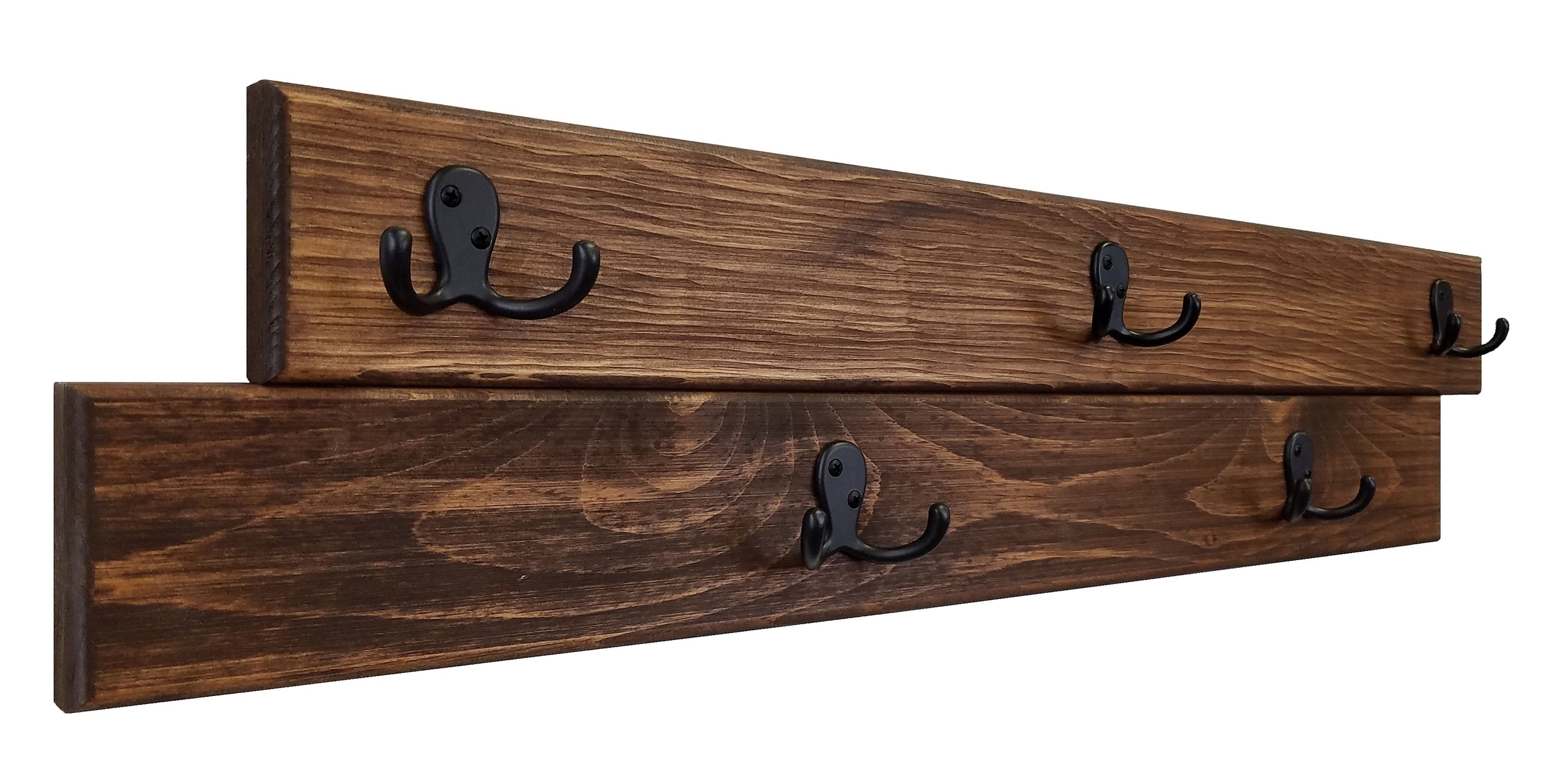 Arbor Way Wall Hooks - 20 Stain Colors, Shown in Special Walnut