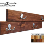 Arbor Way Wall Hooks - 20 Stain Colors, Shown in Red Oak