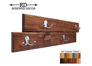 Arbor Way Wall Hooks - 20 Stain Colors, Shown in Red Oak