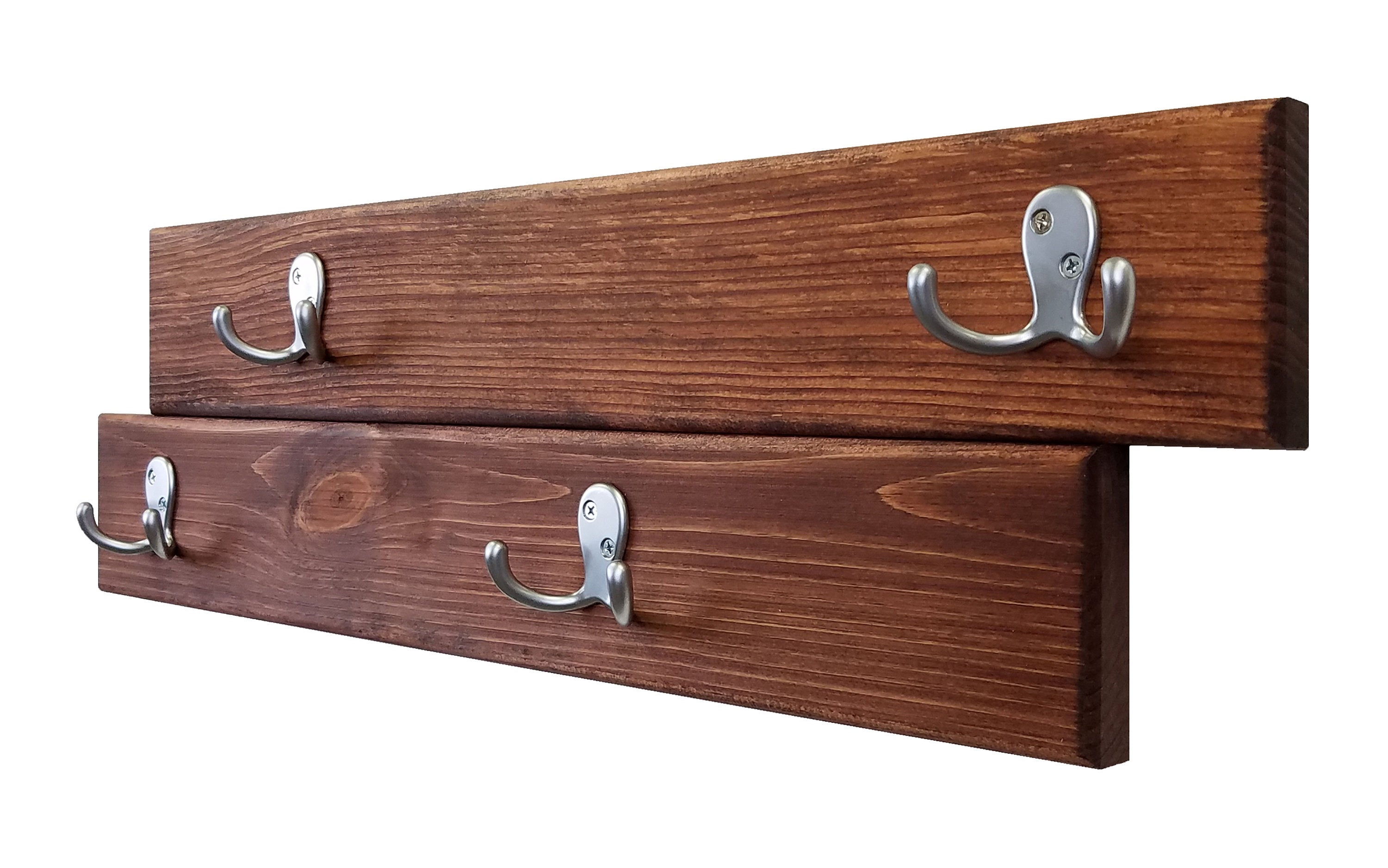 Arbor Way Wall Hooks - 20 Stain Colors, Shown in Red Oak