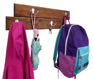 Arbor Way Wall Hooks - 20 Stain Colors, Shown in Red Oak