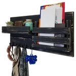 Classic Farmhouse Organizer, 20 Colors & 5 Hooks Finishes, Shown in Kettle Black & Oiled Bronze Hook