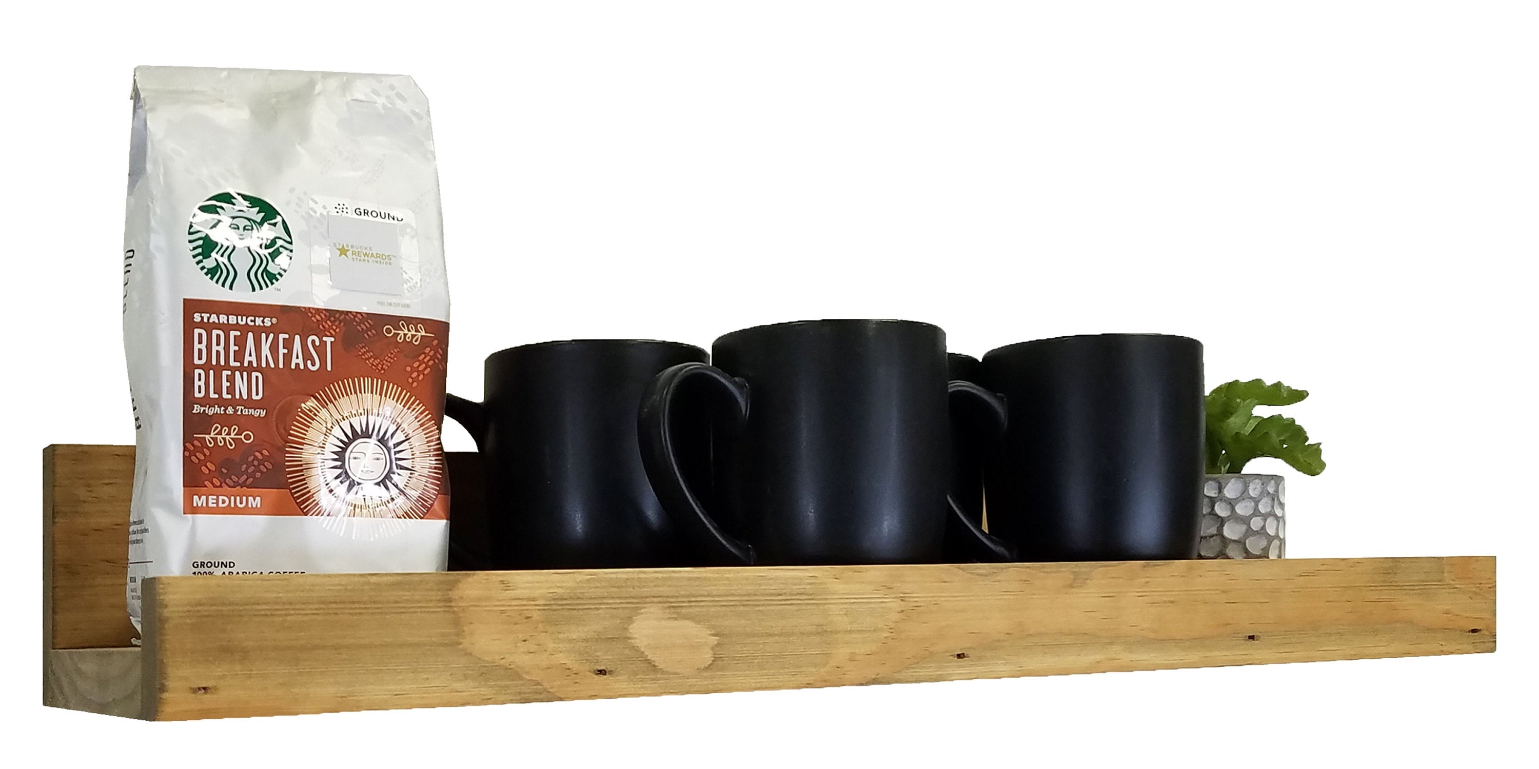 Extra Deep Farmhouse Shelf with Ledge, 7 Sizes & 20 Colors, Shown in Driftwood