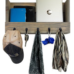Mill Barn Wall Organizer with Hooks, 20 Stain Colors - Renewed Decor & Storage