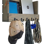Mill Barn Wall Organizer with Hooks, 20 Stain Colors - Renewed Decor & Storage
