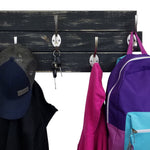American Farmhouse Wood Wall Hook Rack, Kettle Black