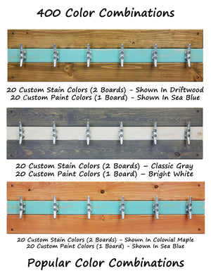 Cape May Boat Cleat Wall Hooks - 400 Color Combinations
