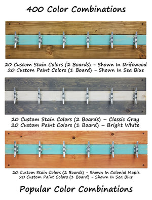 Cape May Boat Cleat Wall Hooks - 400 Color Combinations