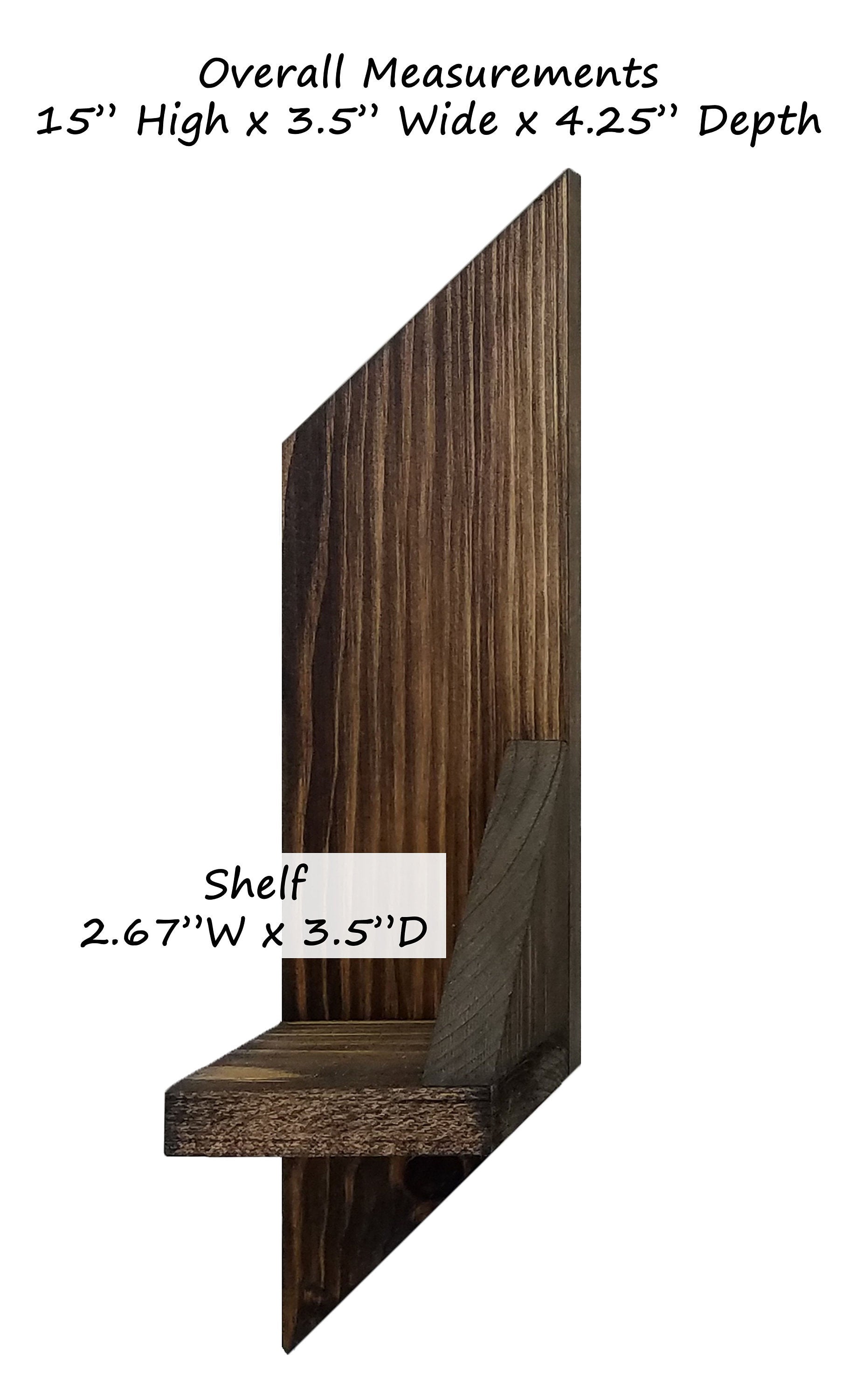 Ivy Brook Floating Shelf 3 Piece Set, Dimensions 
