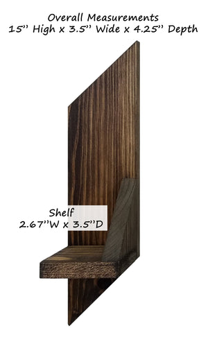 Ivy Brook Floating Shelf 3 Piece Set, Dimensions 