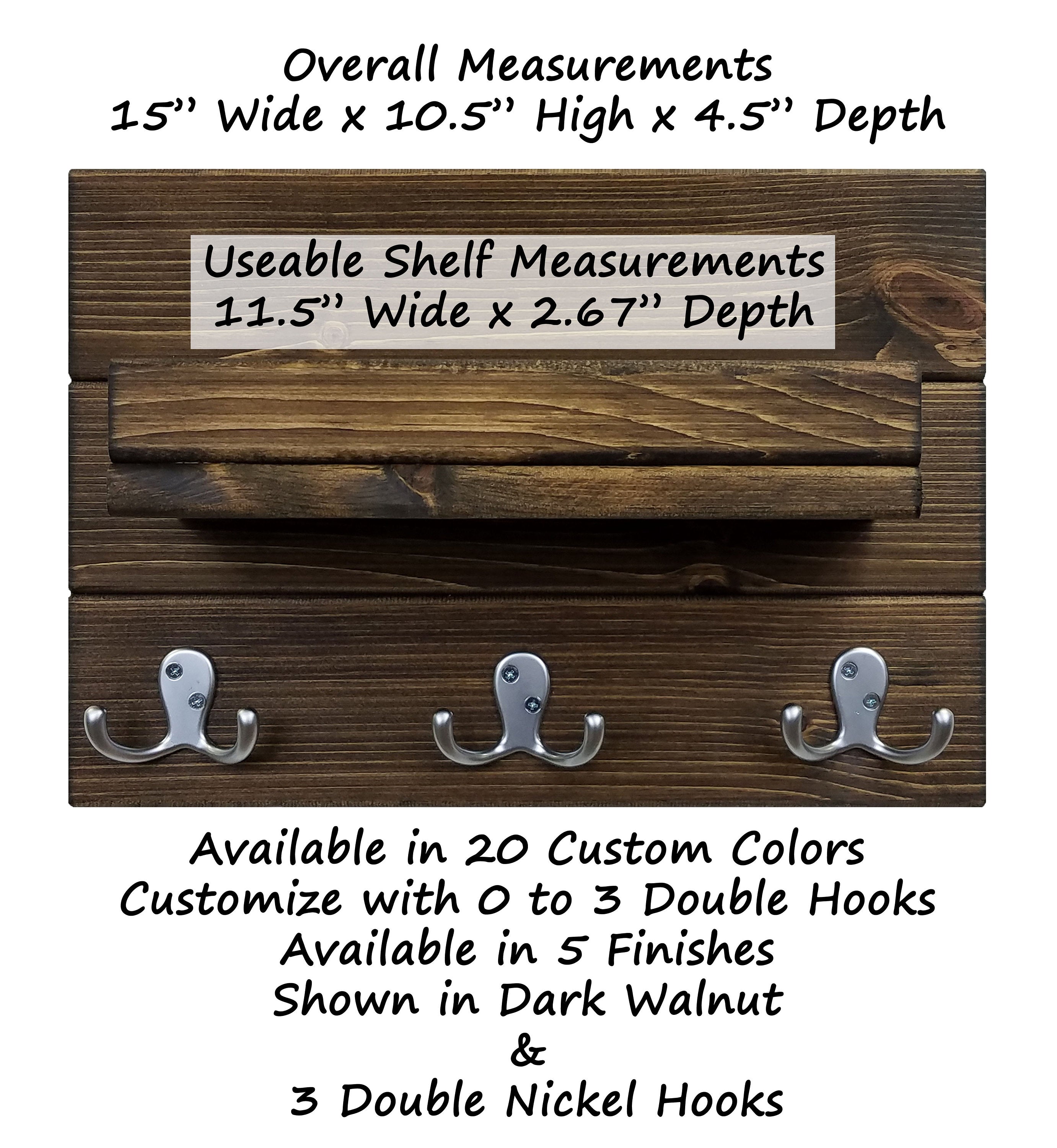 Calder Shelf with Hooks Size