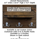 Calder Shelf with Hooks Size