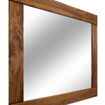Natural Rustic Wall Mirror, Reclaimed Styled Wood Mirror, Farmhouse Bathroom Decor, Rustic Bathroom Mirror, Mirror Wall Decor - Renewed Decor & Storage