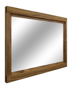 Farmhouse Wood Framed Wall Mirror, Shown in Driftwood 