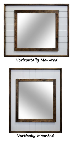 Stone Harbor Shiplap Framed Wall Mirror, Rustic Wall Decor, Mirror Wall Decor, Vanity Mirror, Bathroom Mirror, Rustic Mirror, Shiplap Boards - Renewed Decor & Storage