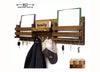 Newtown Farmhouse Large Family Double Bin Wall Mounted Organizer, Entryway Wall Organizer, Coat Rack with Shelf, Wall Mount Coat Rack - Renewed Decor & Storage