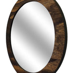 Wood Basics Round Decorative Wall Mirror - Renewed Decor & Storage