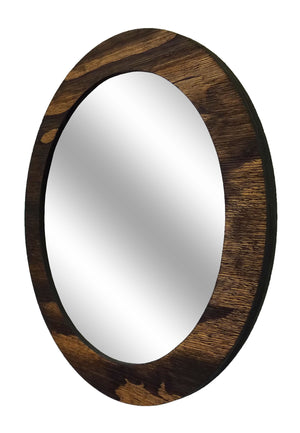 Wood Basics Round Decorative Wall Mirror - Renewed Decor & Storage