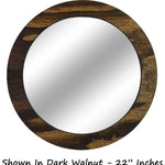 Wood Basics Round Decorative Wall Mirror - Renewed Decor & Storage