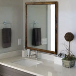 Carriage House Framed Mirror - Available In 6 Sizes & 20 Stain Colors, Shown in Dark Walnut