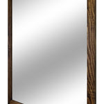 Carriage House Framed Mirror - Available In 6 Sizes & 20 Stain Colors, Shown in Dark Walnut