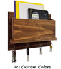 New Columbus Rustic Mail and Key Organizer, Key Hook, Mail Holder, Key Rack, Mail Bin, Folder Holder - Renewed Decor & Storage