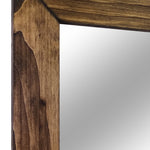 Carriage House Framed Mirror - Available In 6 Sizes & 20 Colors, Shown in Dark Walnut