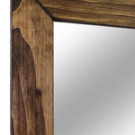 Carriage House Framed Mirror - Available In 6 Sizes & 20 Stain Colors, Shown in Dark Walnut