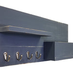 Norwich Wall Mount Mail Organizer, Entryway Wall Organizer, Key Holder for Wall, Floating Shelf, Wall Hooks, Rustic Decor - Renewed Decor & Storage