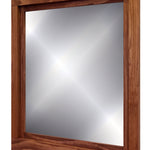 Farmhouse Wood Framed Wall Mirror - 20 Stain Colors, Shown in English Chestnut 