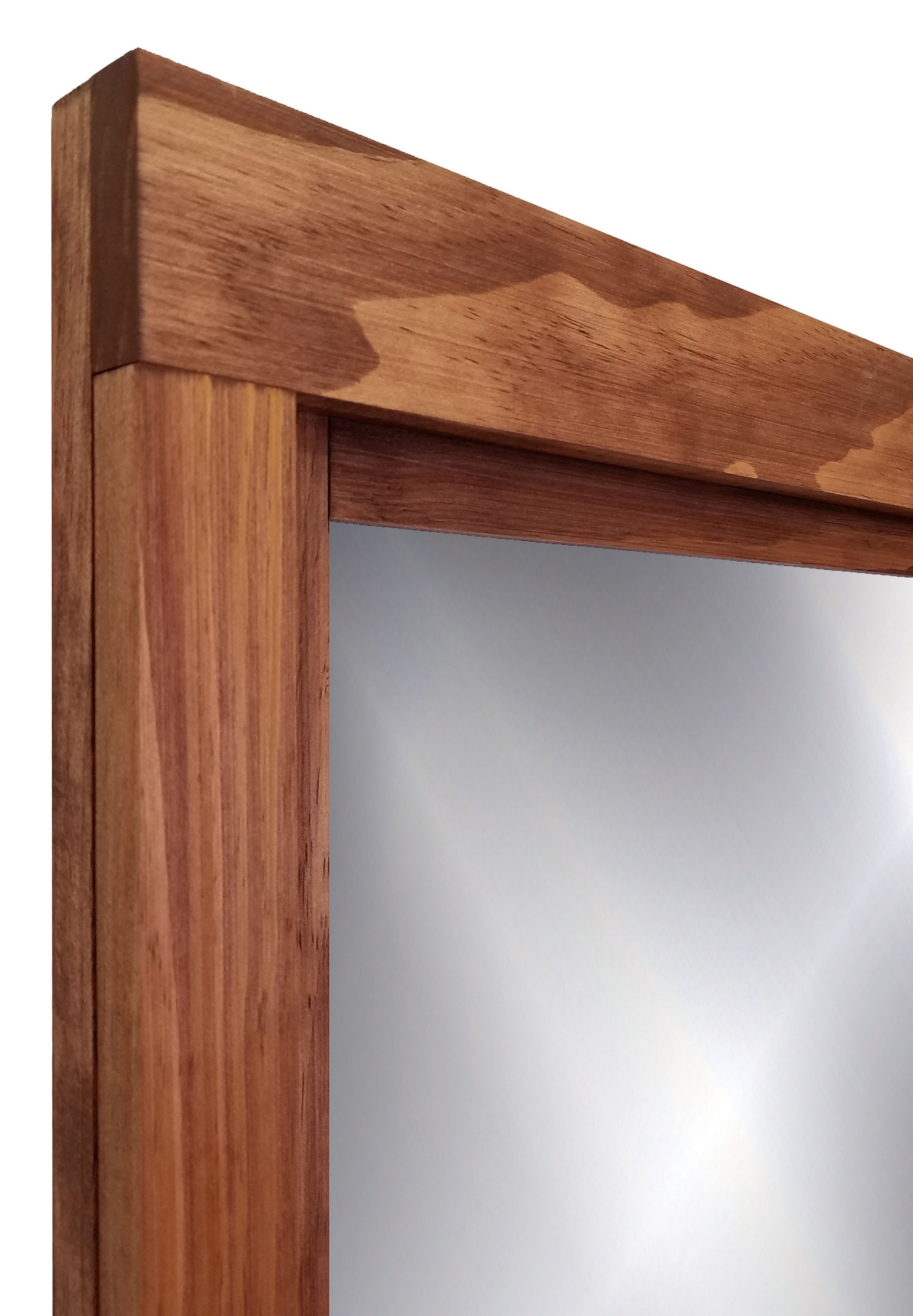 Farmhouse Wood Framed Wall Mirror - 20 Stain Colors, Shown in English Chestnut 