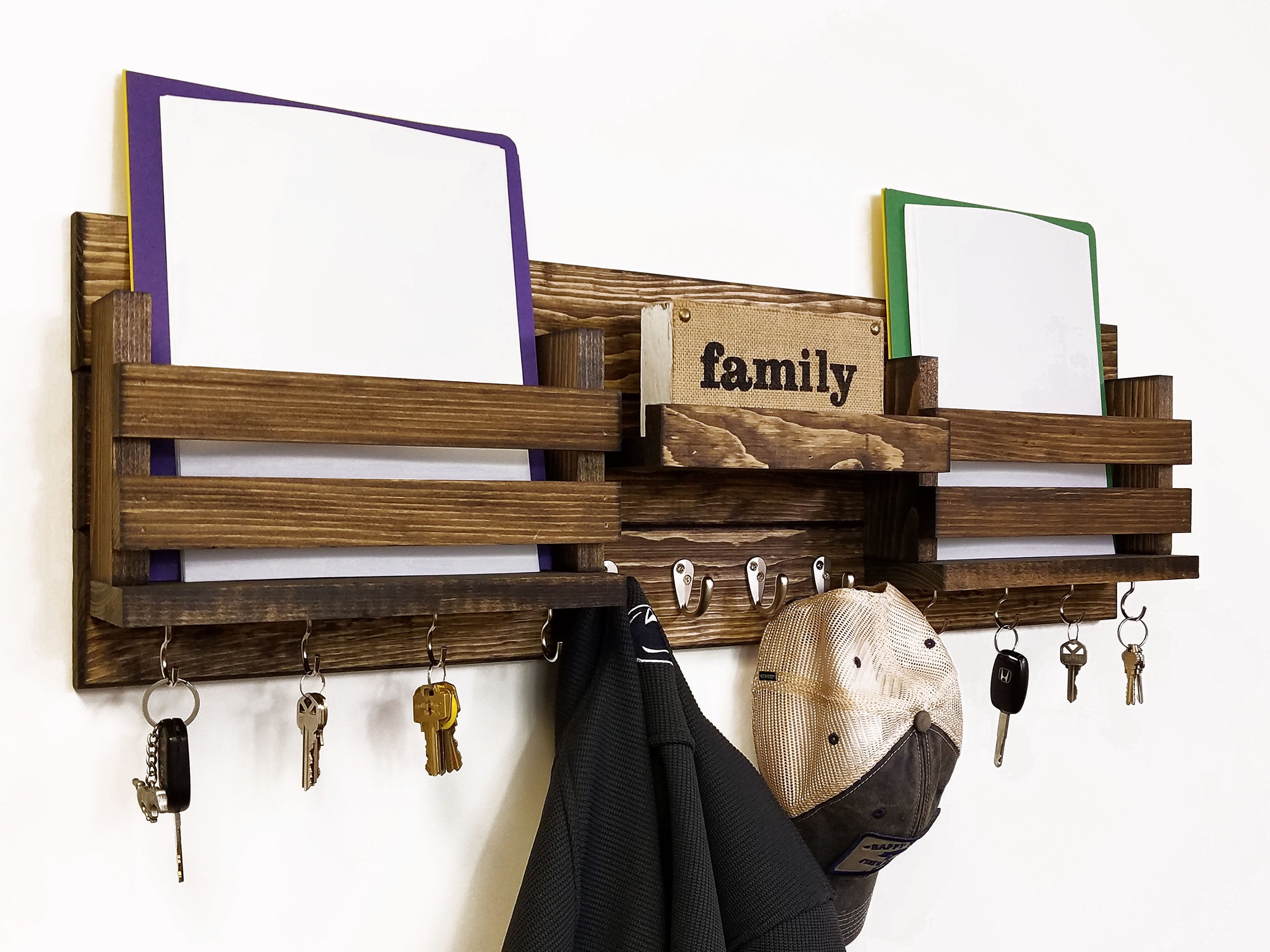 Union Barn Large Wall Organizer with Hooks, 20 Paint Colors