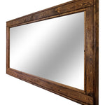 Herringbone Reclaimed Styled Wood Mirror, 5 Sizes & 20 Colors, Shown in Provincial 
