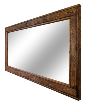Herringbone Reclaimed Styled Wood Mirror, 5 Sizes & 20 Colors, Shown in Provincial 