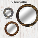 Wood Basics Round Decorative Wall Mirror - Renewed Decor & Storage